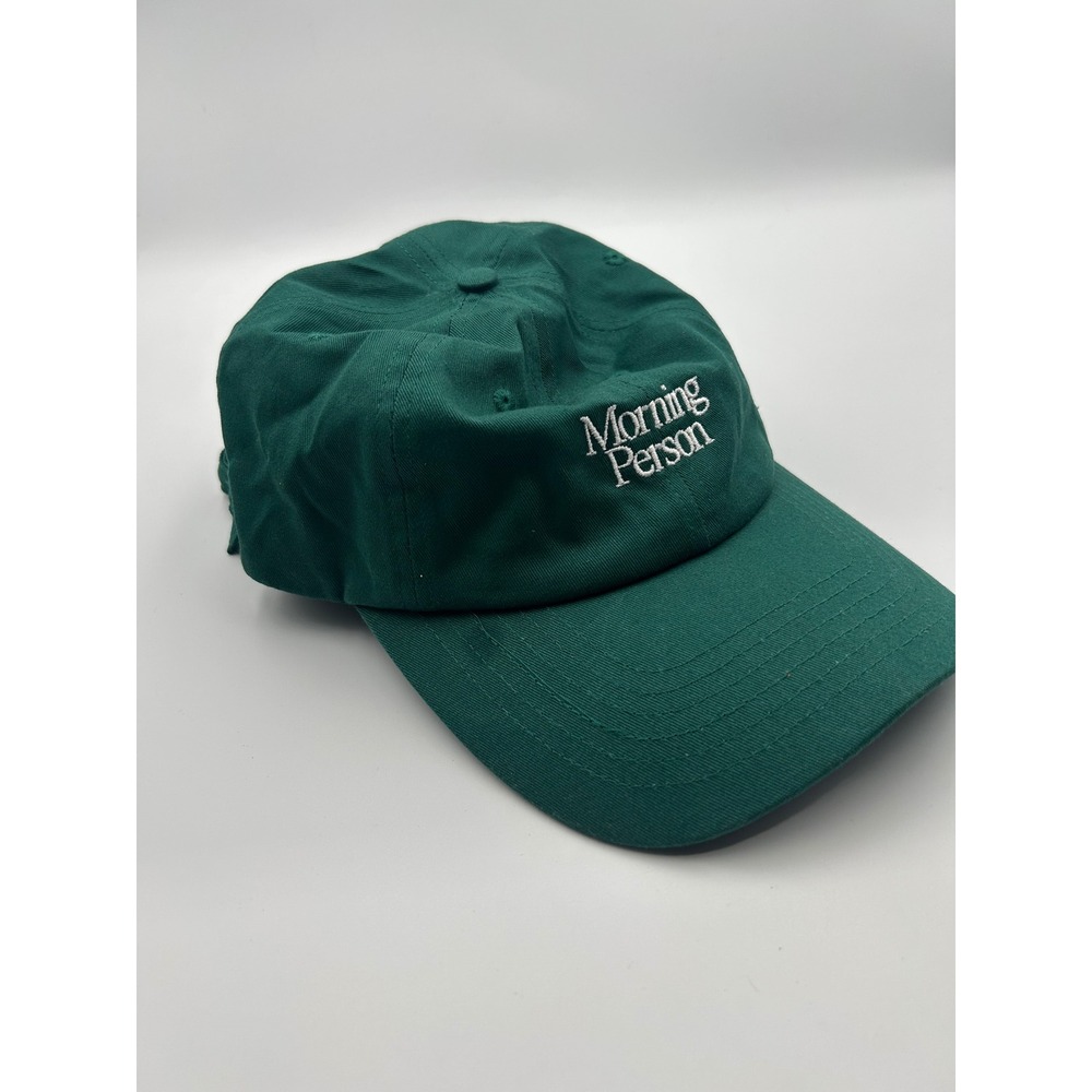 AG1 Morning Person Embroidered Dad Hat Forest Green Adjustable Baseball Cap
